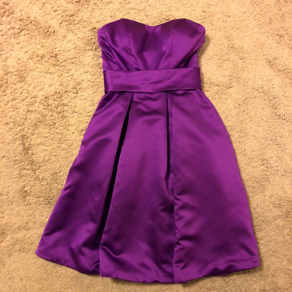 NWOT Strapless Purple Dress with Sweetheart Neckline